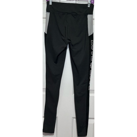 Dyce Apparel Women's Love Logo Black Grey Leggings Size Large With Pockets‎ - Picture 2 of 3
